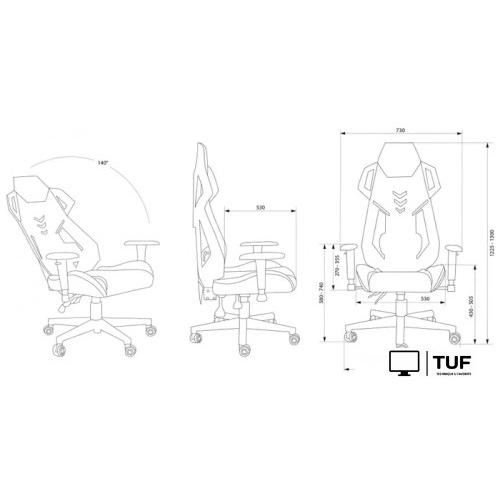 Игровое (геймерское) кресло CACTUS CS-CHR-090BLW (черный/белый)