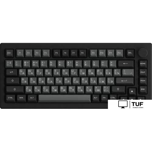 Клавиатура Akko 5075S Black & Silver (Akko Cream Yellow V3 Pro)