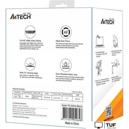 Веб-камера A4Tech PK-940HA