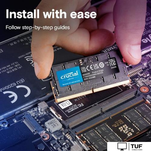 Оперативная память Crucial 8ГБ DDR5 SODIMM 4800МГц CT8G48C40S5