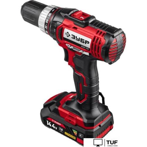 Дрель-шуруповерт Зубр Мастер ДШЛ-145-21 (с 1-м АКБ, кейс)