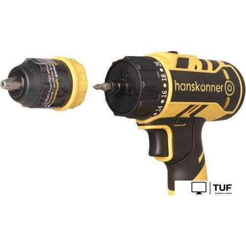 Дрель-шуруповерт Hanskonner HCD1865C (с 2-мя АКБ, кейс)