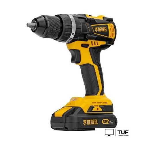 Ударная дрель-шуруповерт Denzel CIDB-IB-18-02 26130 (с 2-мя АКБ, кейс, набор оснастки)