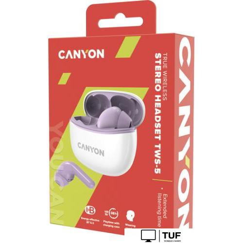Наушники Canyon TWS-5 (сиреневый)