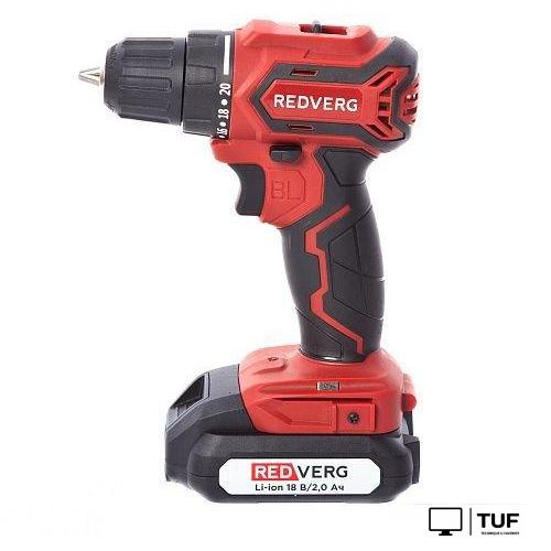 Дрель-шуруповерт RedVerg Power Сompact RD-S18MBL/U (с 2-мя АКБ, кейс)