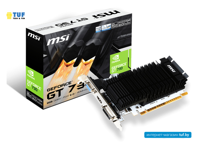 Видеокарта MSI GeForce GT 730 2GB DDR3 N730K-2GD3H/LP