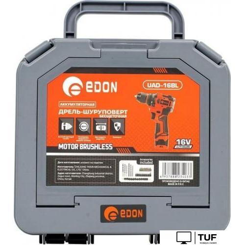 Дрель-шуруповерт Edon UAD-16BL (с 2-мя АКБ, кейс)