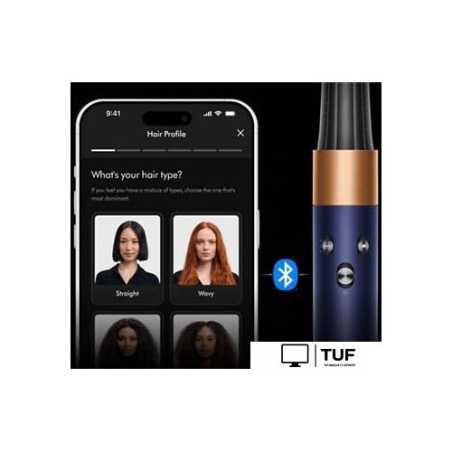 Фен-стайлер Dyson Airwrap Complete Long HS08 i.d. (с переходником на евровилку, берлинская лазурь/медный)