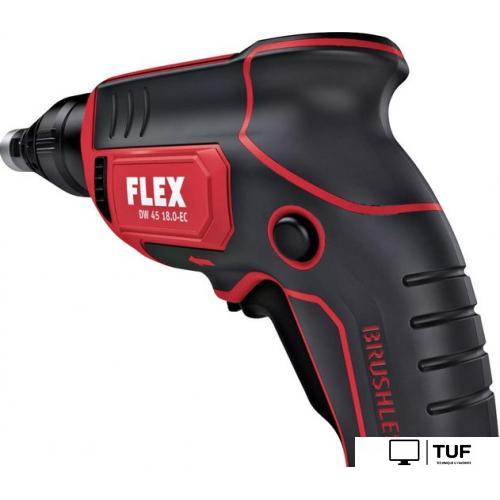 Шуруповерт для гипсокартона FLEX DW 45 18.0-EC M/2.5 Set 466824 (с 2-мя АКБ 2.5 Ач, кейс, насадка автоподачи)