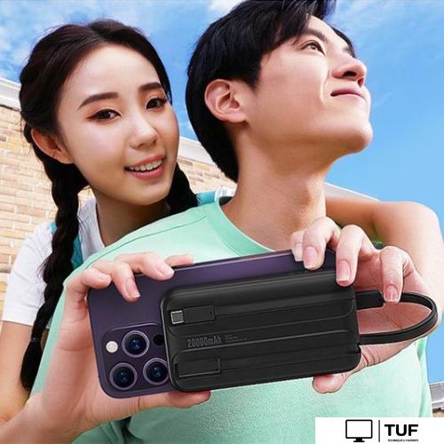 Внешний аккумулятор Baseus Comet Series Dual-Cable Digital Display Fast Charge Power Bank 22.5W 20000mAh (черный)