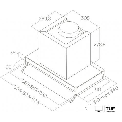 Кухонная вытяжка Elica Boxin LX/BL MAT/A/120 PRF0172168