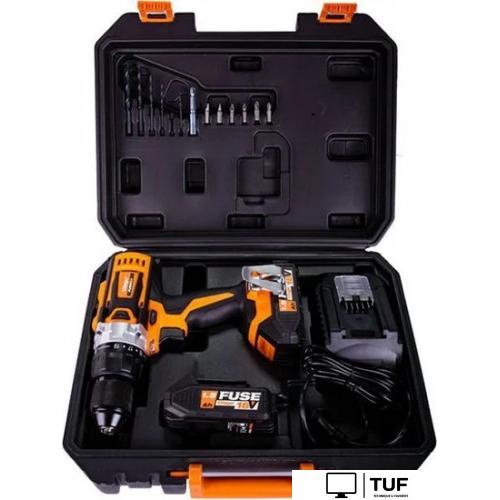 Дрель-шуруповерт Villager Fuse VLP 5220 2BSC 056356 (с 2-мя АКБ, кейс, оснастка)