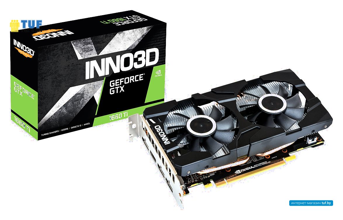 Видеокарта Inno3D GeForce GTX 1660 Ti Twin X2 6GB GDDR6 N166T2-06D6-1710VA15