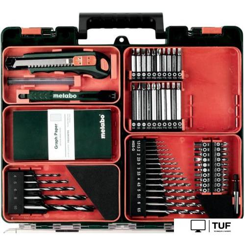 Дрель-шуруповерт Metabo PowerMaxx BS Basic Set 600080880 (с 2-мя АКБ, набор инструмента)