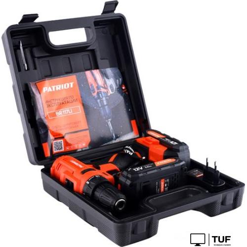 Дрель-шуруповерт Patriot BR 117Li 180301117 (с 2-мя АКБ, кейс)