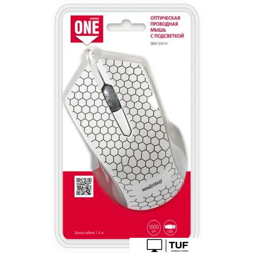 Мышь SmartBuy One 334 (белый) [SBM-334-W]