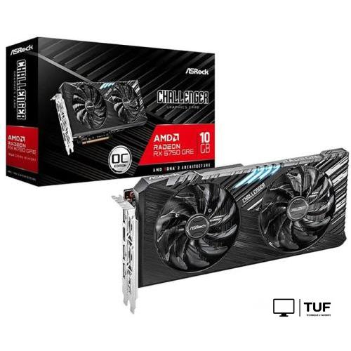 Видеокарта ASRock Radeon RX 6750 GRE Challenger 10GB OC RX6750GRE CL 10GO