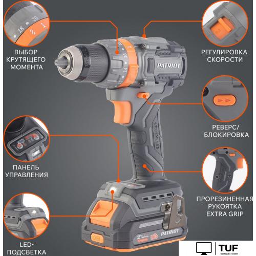 Ударная дрель-шуруповерт Patriot BR 212 UES 180301512 (с 2-мя АКБ, кейс)