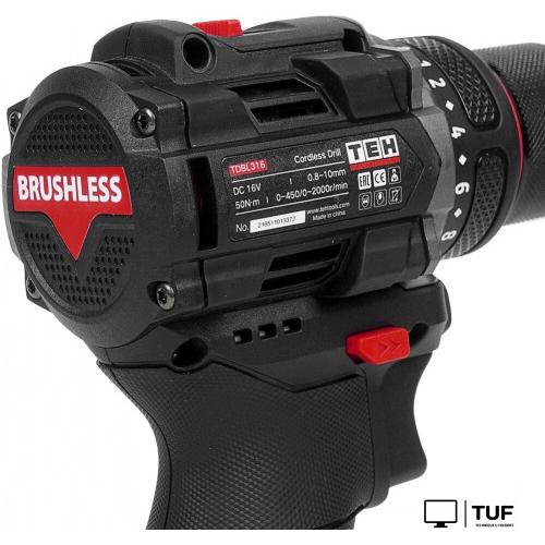 Дрель-шуруповерт TEH TDBL316-2B (с 2-мя АКБ, кейс)