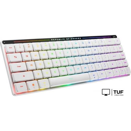 Клавиатура ASUS ROG Falchion Moonlight White (ASUS RX Low Profile Blue)