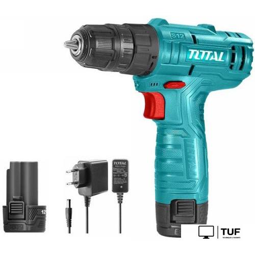 Дрель-шуруповерт Total THKTHP10812 (с 1-м АКБ, кейс, набор оснастки)