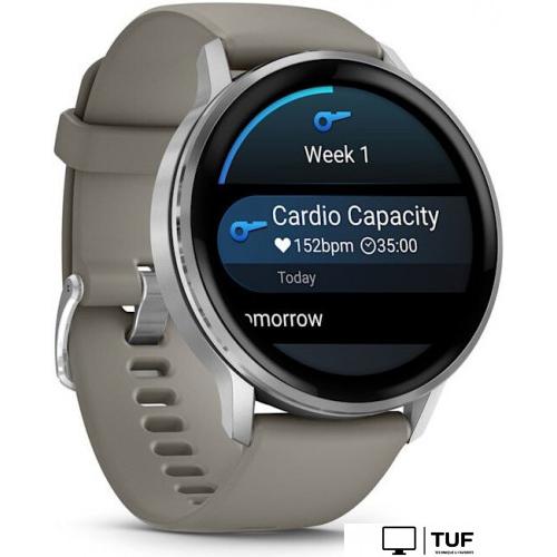 Умные часы Garmin Venu 4 45 мм (серебристый/серый)