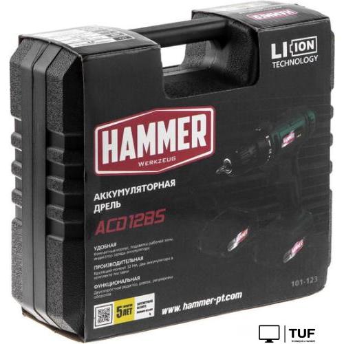 Дрель-шуруповерт Hammer ACD12BS (с 2-мя АКБ)