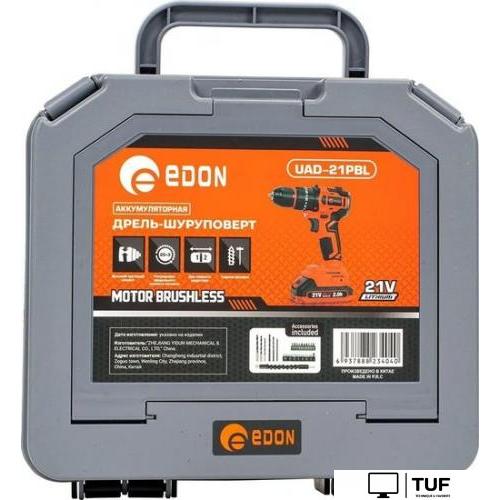 Ударная дрель-шуруповерт Edon UAD-21PBL (с 2-мя АКБ, кейс)