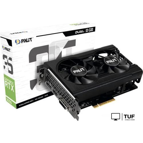 Видеокарта Palit GeForce RTX 3050 Dual NE63050018P1-1070D