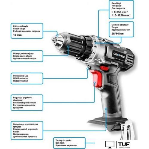 Дрель-шуруповерт GRAPHITE 58G000
