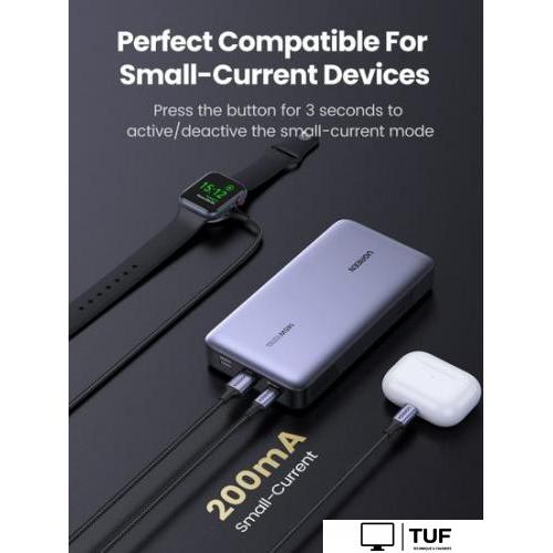 Внешний аккумулятор Ugreen PB205 25000mAh (серый)