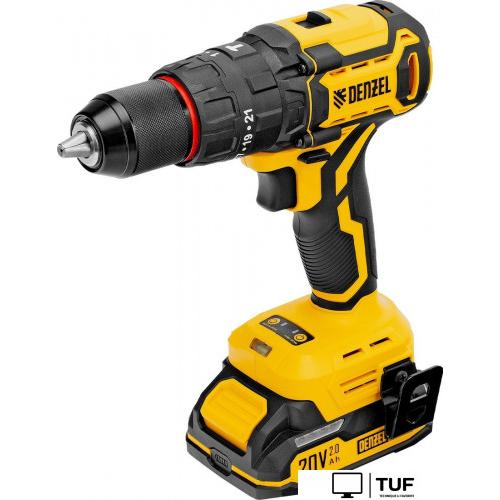 Ударная дрель-шуруповерт Denzel CIDH-BL-20 (с 2-мя АКБ, кейс)