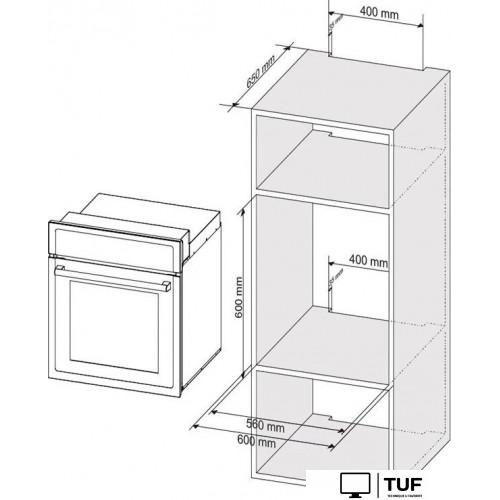 Электрический духовой шкаф Renova O90-6DBS3