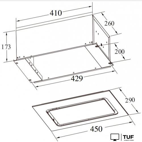 Кухонная вытяжка Weissgauff Aura 456 PB Black Glass