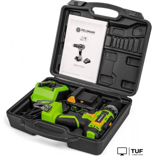 Ударная дрель-шуруповерт Fieldmann FDUV 70115-A (с 1-м АКБ, кейс)