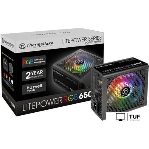 Блок питания Thermaltake Litepower RGB 650W LTP-650AL2NK