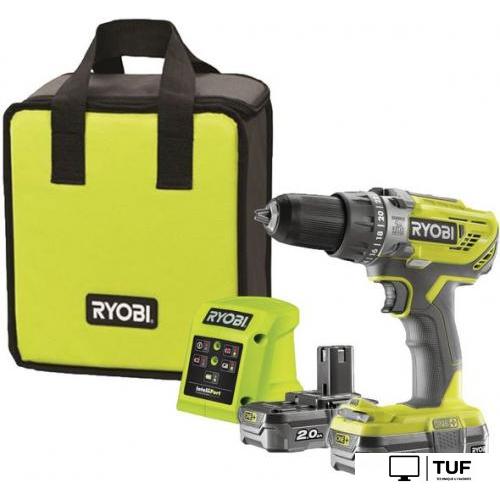 Ударная дрель-шуруповерт Ryobi R18PD3-220S 5133003342 (с 2-мя АКБ, сумка)
