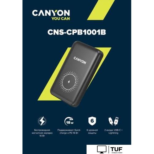 Внешний аккумулятор Canyon PB-1001 10000mAh (черный)