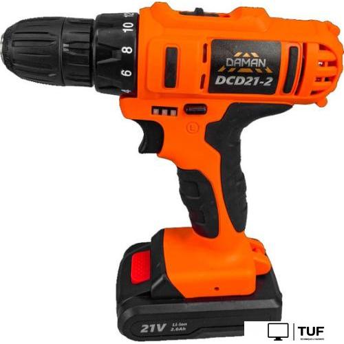 Дрель-шуруповерт Brait DCD21-2 DAMAN (с 2-мя АКБ, кейс)
