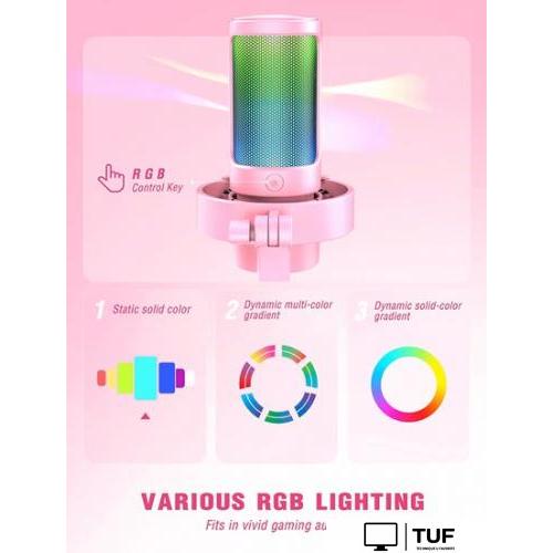 Проводной микрофон FIFINE A8 (розовый)