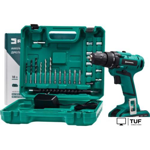 Дрель-шуруповерт Rokodil Twist 2 Pro (1 АКБ, кейс, оснастка)