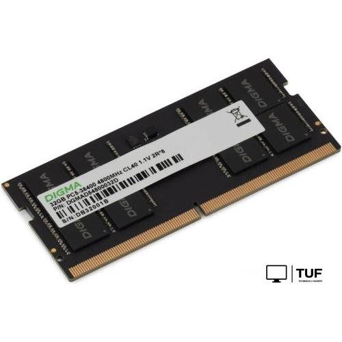 Оперативная память Digma 16ГБ DDR5 SODIMM 4800 МГц DGMAS54800016S