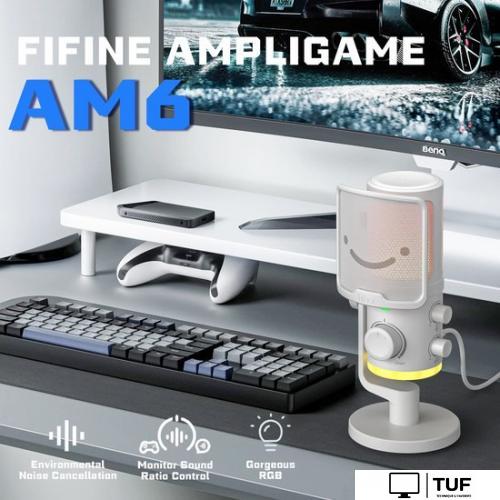 Проводной микрофон FIFINE AM6 (белый)