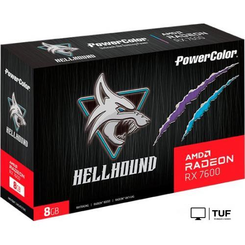 Видеокарта PowerColor Hellhound Radeon RX 7600 8GB GDDR6 RX 7600 8G-L/OC