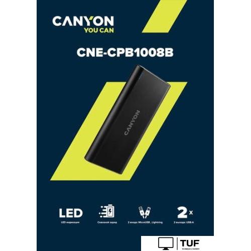 Внешний аккумулятор Canyon PB-108 10000mAh (черный)