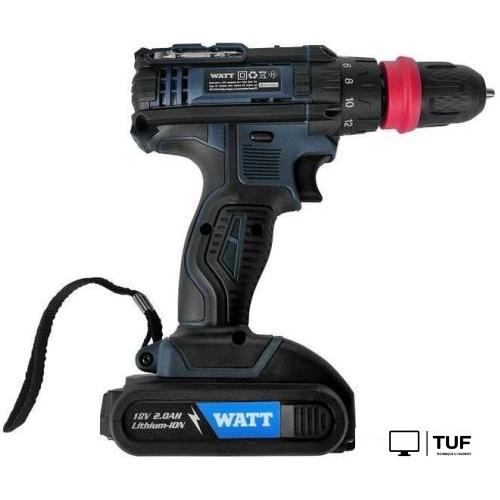 Дрель-шуруповерт WATT WAS-18Li-3 1.018.030.23 (с 2-мя АКБ, кейс)