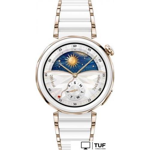 Умные часы Huawei Watch GT 5 Pro 42 мм (керамический белый)