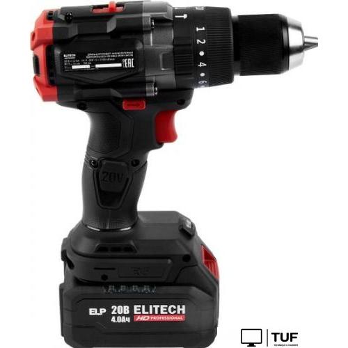 Ударная дрель-шуруповерт ELITECH CD 20BL2 E2201.042.01 (с 1-им АКБ, кейс)
