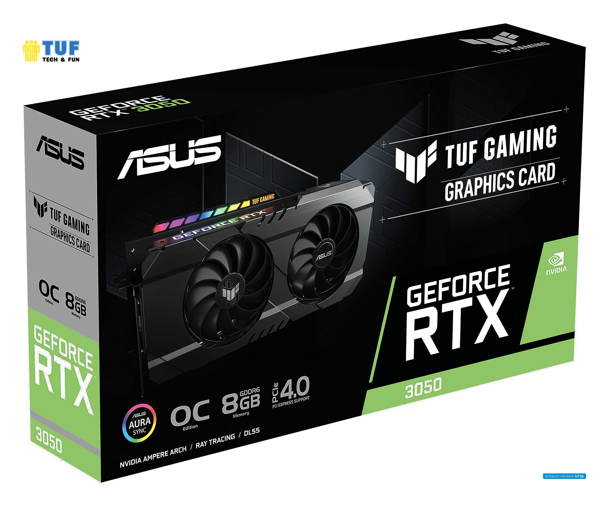 Видеокарта ASUS TUF Gaming GeForce RTX 3050 OC Edition 8GB GDDR6 TUF-RTX3050-O8G-GAMING