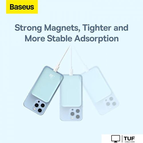 Внешний аккумулятор Baseus Magnetic Wireless PPCX020003 6000mAh (голубой)
